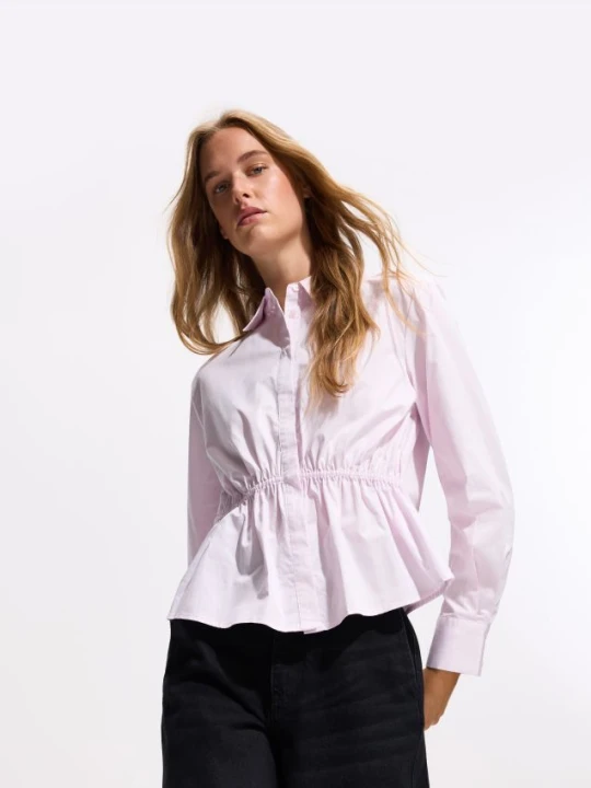 Foto del prodotto Reserved - Camicia di cotone con drappeggio - rosa