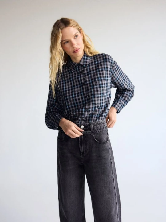 Foto del prodotto Reserved - Camicia di flanella a quadri - grigio medio