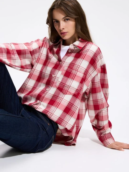 Foto del prodotto Reserved - Camicia di flanella a quadri - rosso