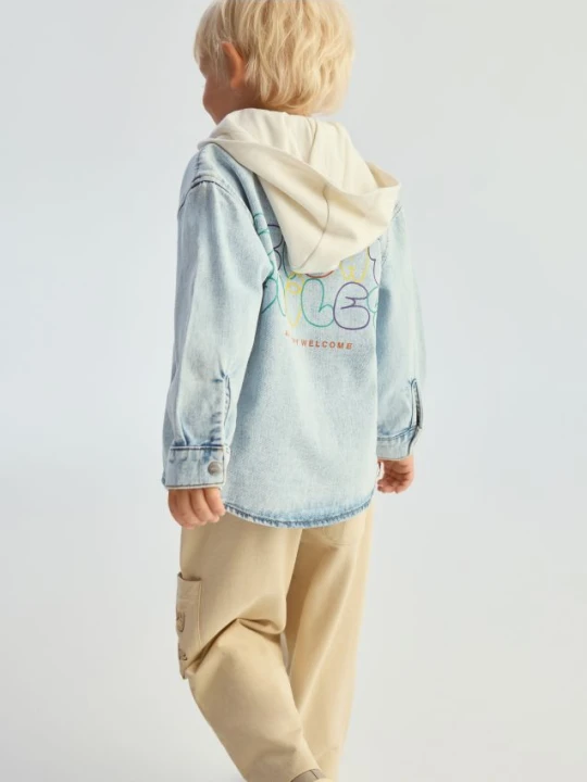 Foto del prodotto Reserved - Camicia di jeans con cappuccio - blu