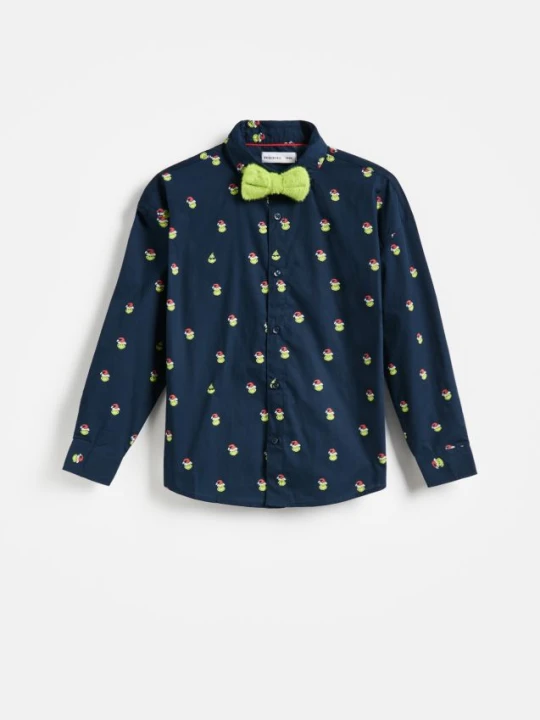 Foto del prodotto Reserved - Camicia in cotone Grinch - blu scuro