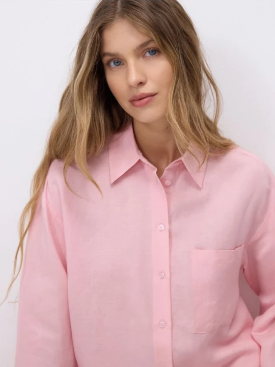 Foto del prodotto Reserved - Camicia in misto lino - rosa pastello