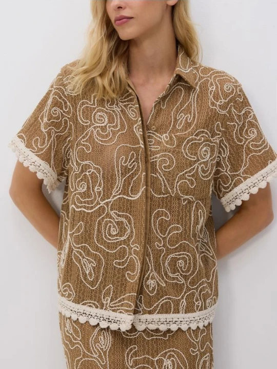 Foto del prodotto Reserved - Camicia in tessuto strutturato - beige