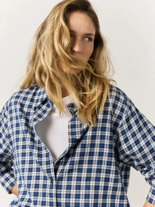 Foto del prodotto Reserved - Camicia oversize a quadri in cotone - multicolore