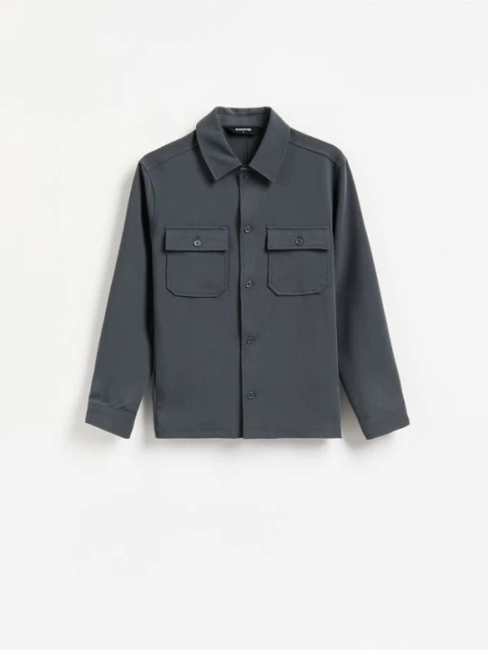 Foto del prodotto Reserved - Camicia regular fit a maniche corte - blu scuro