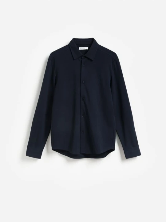 Foto del prodotto Reserved - Camicia regular fit con viscosa - blu scuro