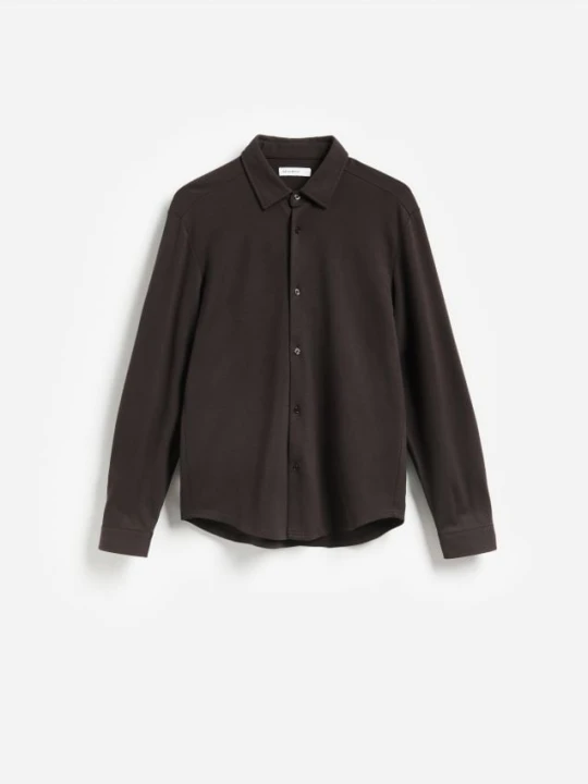 Foto del prodotto Reserved - Camicia regular fit con viscosa - verde