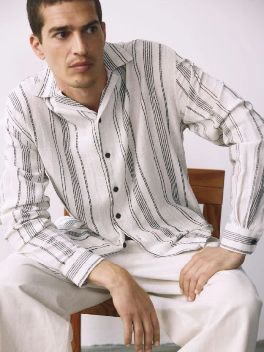 Foto del prodotto Reserved - Camicia regular fit in cotone egiziano - beige