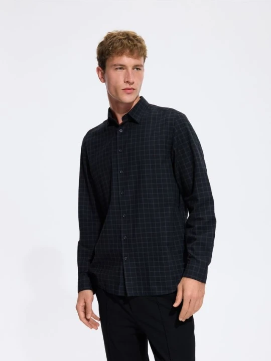 Foto del prodotto Reserved - Camicia regular fit in cotone egiziano - nero