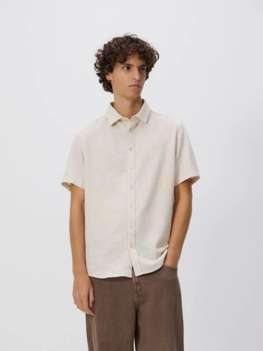 Foto del prodotto Reserved - Camicia regular misto viscosa - beige