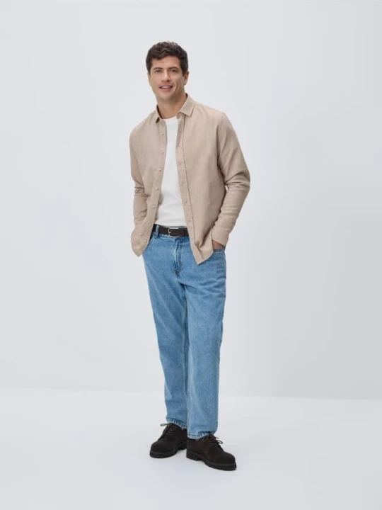 Foto del prodotto Reserved - Camicia slim fit in cotone egiziano - beige