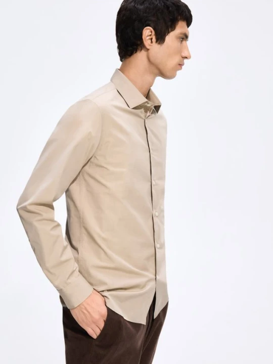 Foto del prodotto Reserved - Camicia slim fit in cotone egiziano - beige
