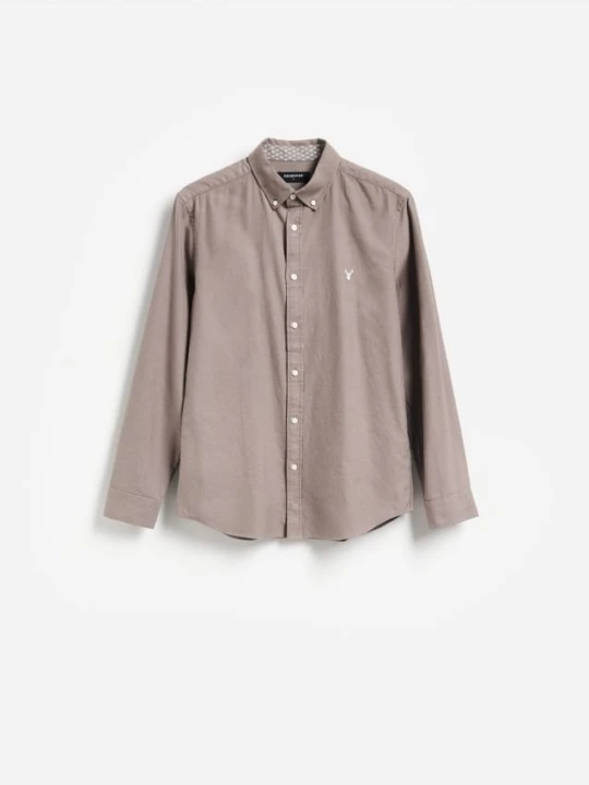 Foto del prodotto Reserved - Camicia slim fit in misto cotone - beige
