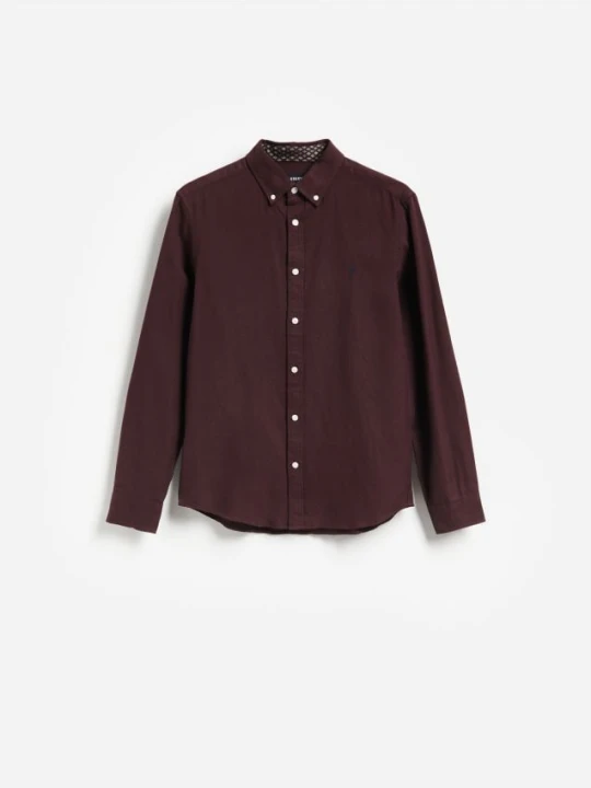 Foto del prodotto Reserved - Camicia slim fit in misto cotone - mogano