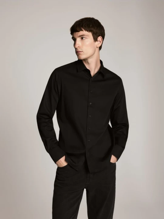 Foto del prodotto Reserved - Camicia slim fit in misto cotone - nero