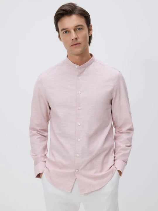 Foto del prodotto Reserved - Camicia slim fit in misto cotone - rosa cipria