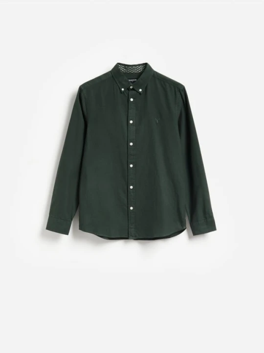 Foto del prodotto Reserved - Camicia slim fit in misto cotone - verde