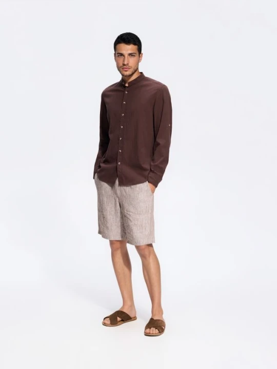 Foto del prodotto Reserved - Camicia strutturata regular fit - marrone scuro