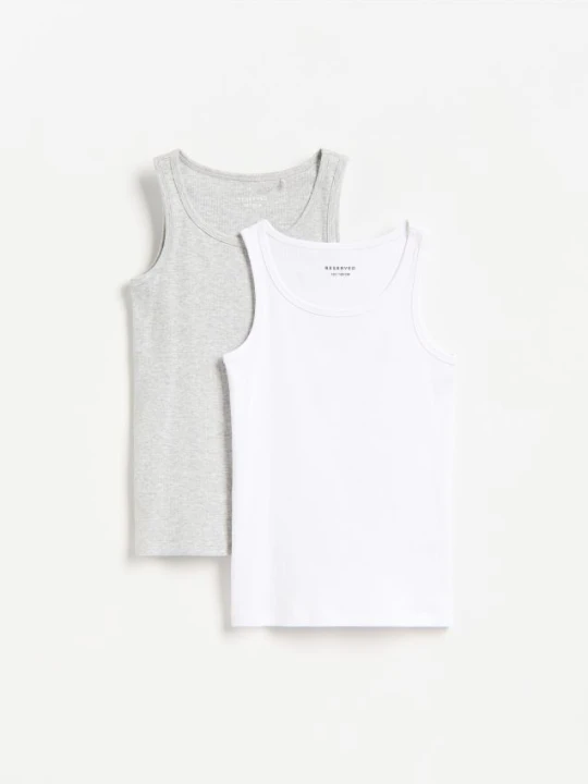 Foto del prodotto Reserved - Canottiera in cotone 2 pack - grigio medio