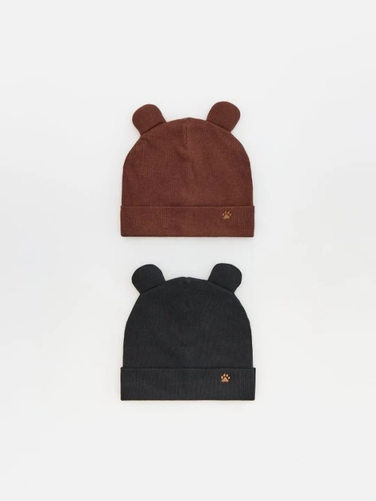 Foto del prodotto Reserved - Cappelli in cotone con orecchie, 2 pezzi - multicolore