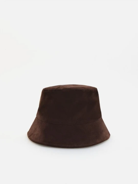 Foto del prodotto Reserved - Cappello bucket in simil camoscio - marrone scuro