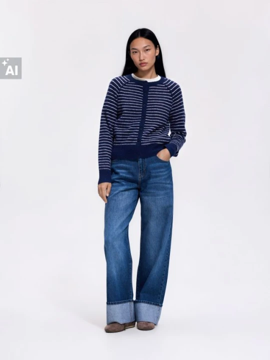 Foto del prodotto Reserved - Cardigan a righe - blu scuro