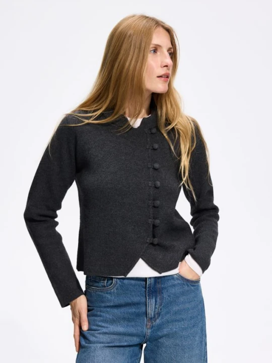 Foto del prodotto Reserved - Cardigan con chiusura decorativa - grigio medio