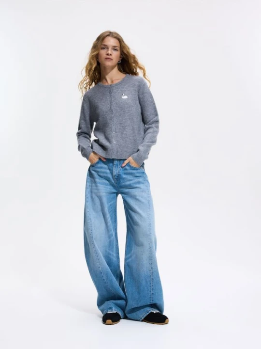 Foto del prodotto Reserved - Cardigan con ricamo - grigio chiaro