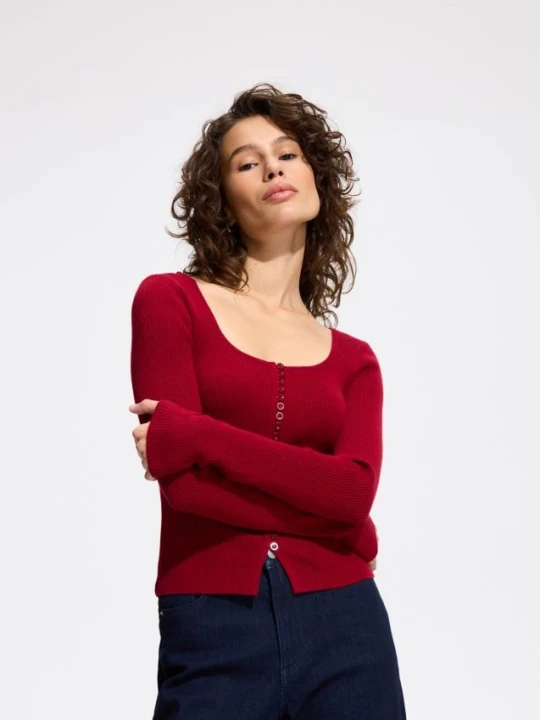 Foto del prodotto Reserved - Cardigan con viscosa - bordeaux