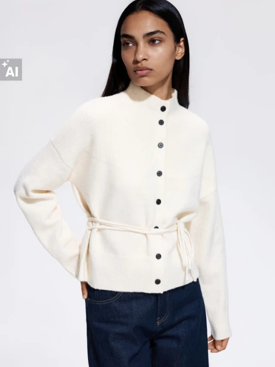 Foto del prodotto Reserved - Cardigan in misto lana - nude