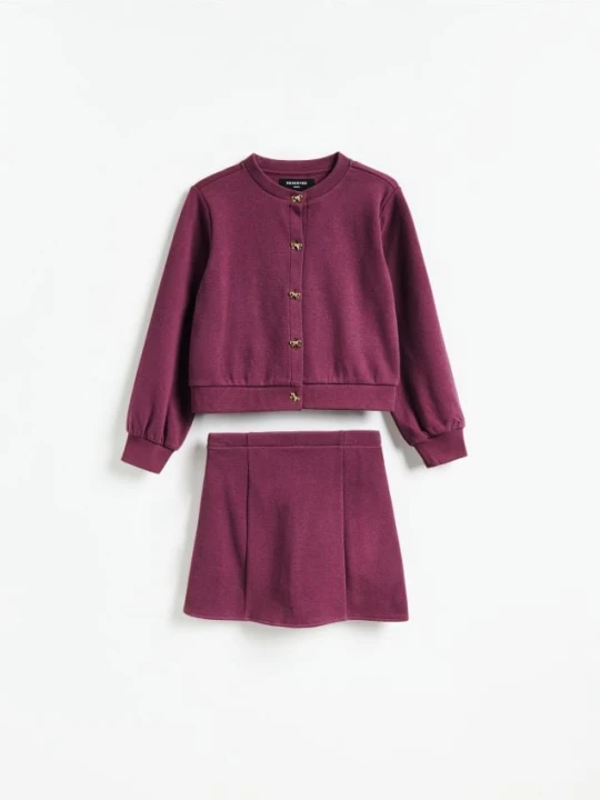 Foto del prodotto Reserved - Completo in maglia con fiocchi - bordeaux