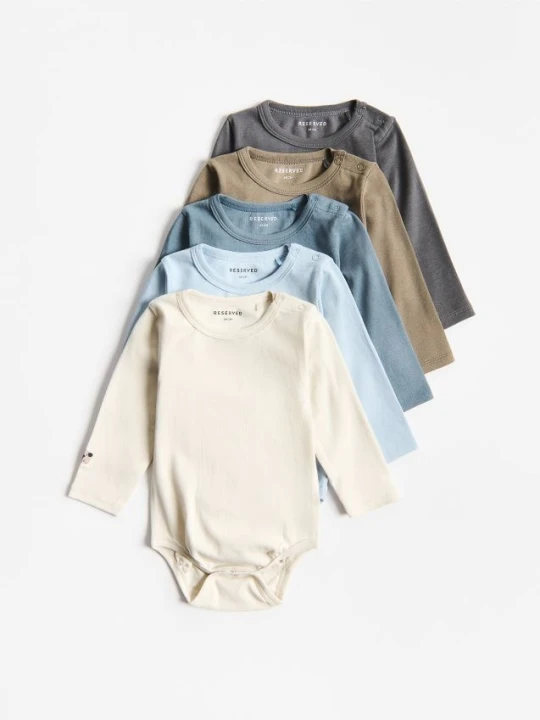Foto del prodotto Reserved - Confezione da 5 body in cotone - beige