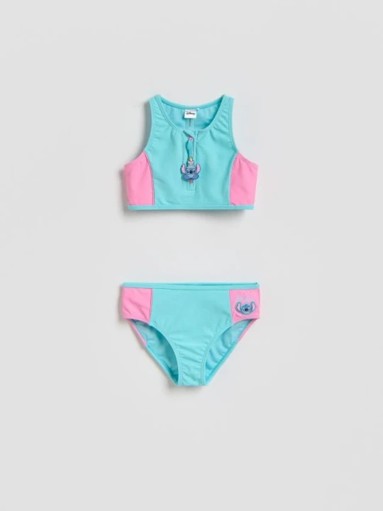 Foto del prodotto Reserved - Costume da bagno con stampa Lilo & Stitch che scompare - azzurro