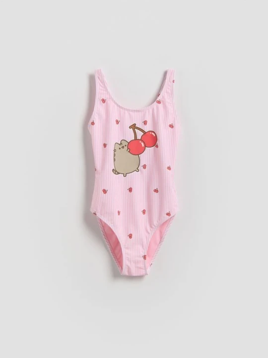 Foto del prodotto Reserved - Costume intero Pusheen - rosa pastello