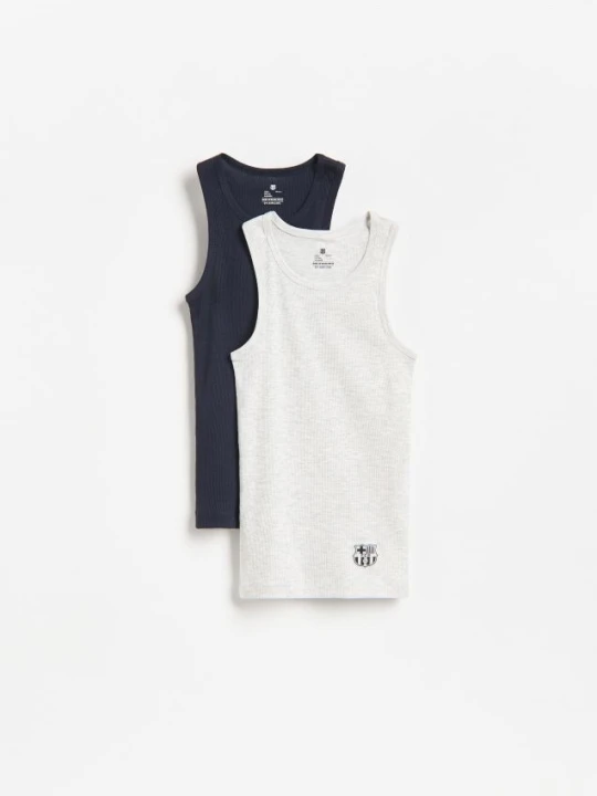 Foto del prodotto Reserved - FC Barcelona - 2 T-shirt in cotone - grigio medio