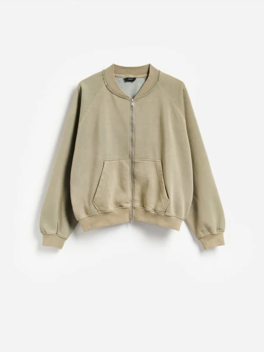 Foto del prodotto Reserved - Felpa bomber con zip - grigio chiaro