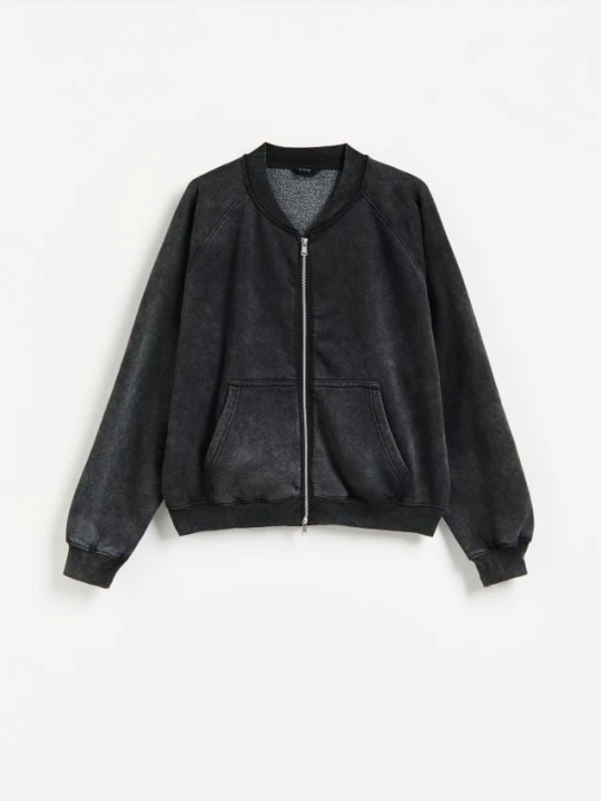Foto del prodotto Reserved - Felpa bomber con zip - grigio scuro