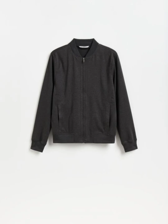 Foto del prodotto Reserved - Felpa bomber con zip - grigio scuro