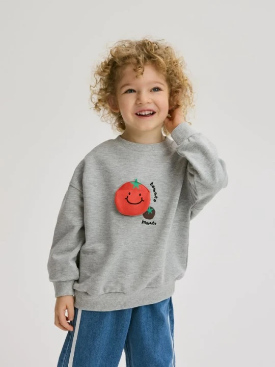 Foto del prodotto Reserved - Felpa con applicazione - grigio chiaro