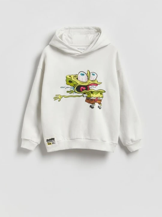 Foto del prodotto Reserved - Felpa in cotone SpongeBob - grigio chiaro