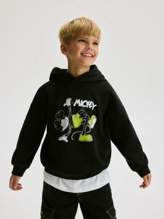 Foto del prodotto Reserved - Felpa Mickey Mouse con cappuccio - nero