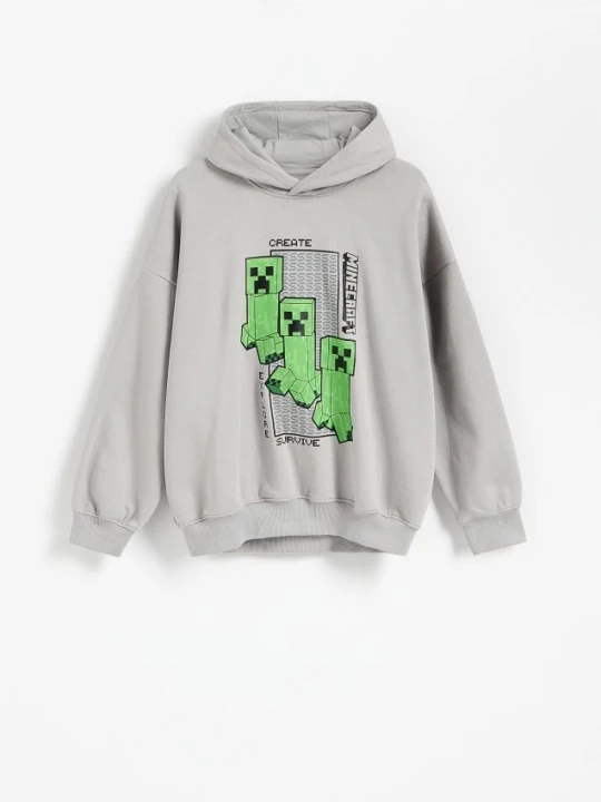 Foto del prodotto Reserved - Felpa Minecraft - grigio chiaro