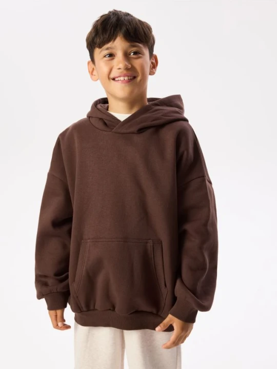 Foto del prodotto Reserved - Felpa oversize in cotone - marrone scuro