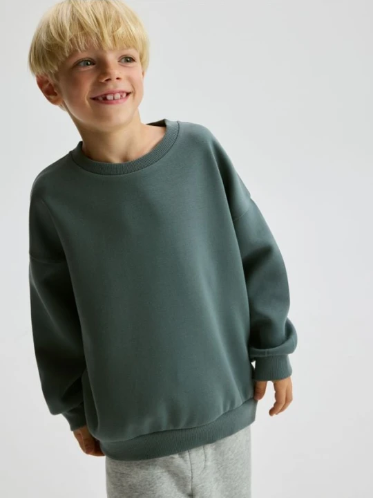 Foto del prodotto Reserved - Felpa oversize stampata - verde acciaio