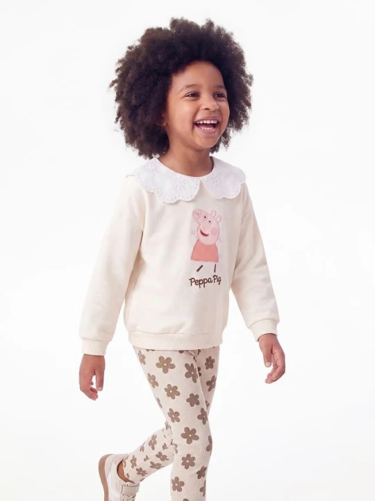 Foto del prodotto Reserved - Felpa Peppa Pig con colletto - panna