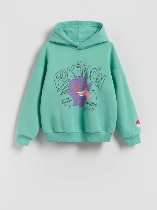 Foto del prodotto Reserved - Felpa Pokémon - verde menta