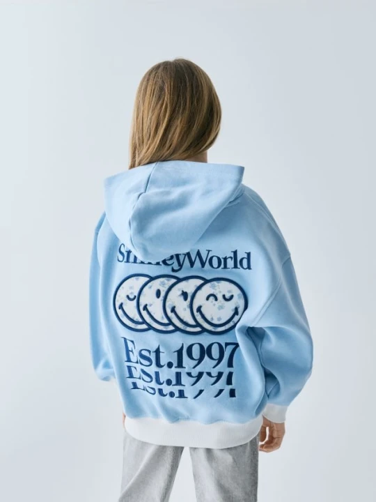 Foto del prodotto Reserved - Felpa SmileyWorld® - blu pallido