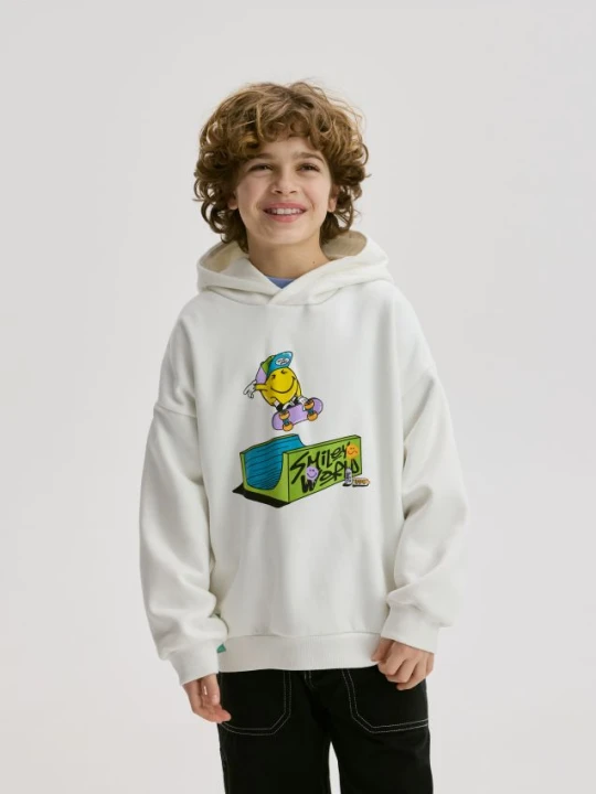 Foto del prodotto Reserved - Felpa SmileyWorld® - panna