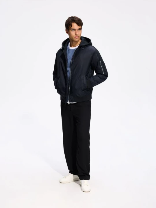 Foto del prodotto Reserved - Giacca bomber con cappuccio - blu scuro