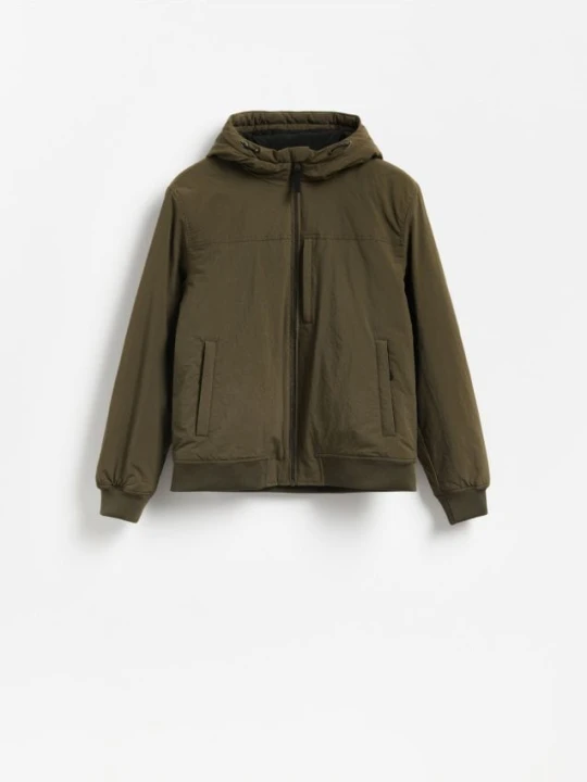 Foto del prodotto Reserved - Giacca bomber con cappuccio - verde-marrone